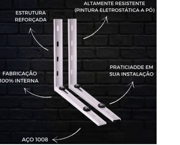 Suporte Ar Condicionado Split De 7000 A 12000 Btus 400mm Reforçado (Não serve para máquinas Barril)
